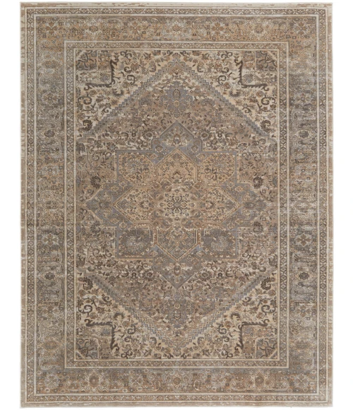 Feizy Celene Vintage Medallion, Tan/Brown/Ivory, 3'-9" x 5'-7" Accent Rug