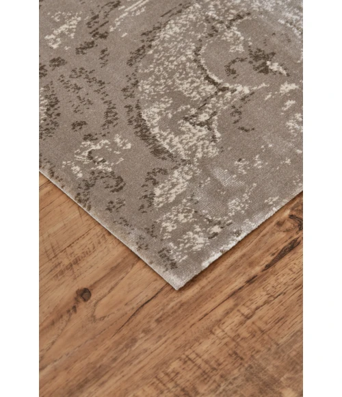 Feizy Fiona Bohemian & Eclectic Ikat, Taupe/Ivory/Brown, 9'-2" x 12'-2" Area Rug