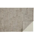 Feizy Elias Abstract Chevron Rug, Oyster Gray/Taos Taupe, 5ft x 8ft Area Rug