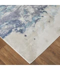 Feizy Astra Industrial Abstract, Blue/Gray/Ivory, 1'-8" x 2'-10" Area Rug