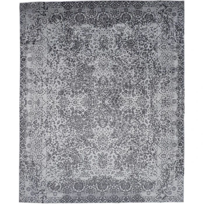 Feizy Mckinnon Gray/Silver/Blue 8816882F 9ft.6in. x 13ft.6in. Rect. Rug