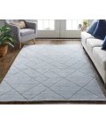 Feizy Redford Minimal Viscose Rug, Beige/Gray, 12' x 15' Area Rug