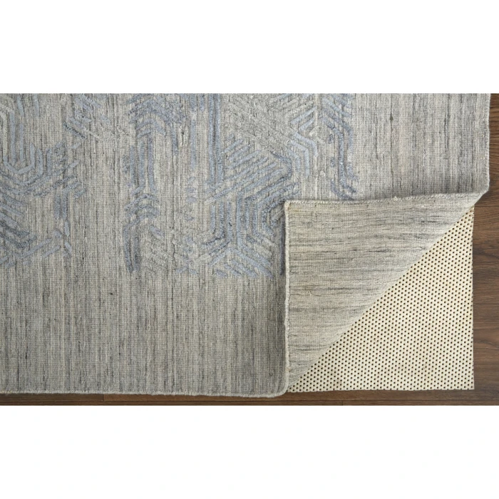 Feizy Elias Casual Abstract, Gray/Blue, 2'-9" x 8' Runner