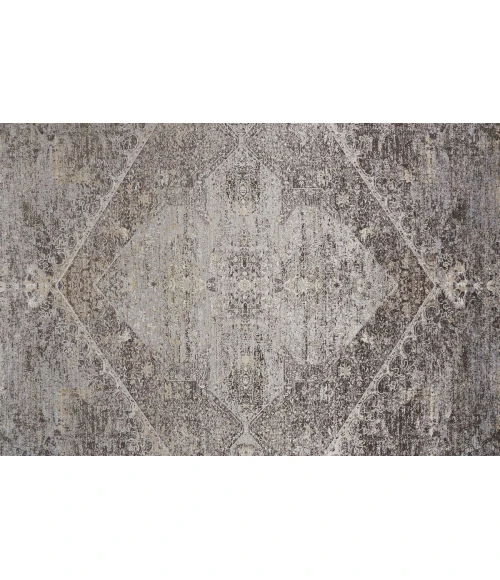 Feizy Sarrant Casual Distressed, Gray/Silver/Ivory, 9'-6" x 12'-7" Area Rug