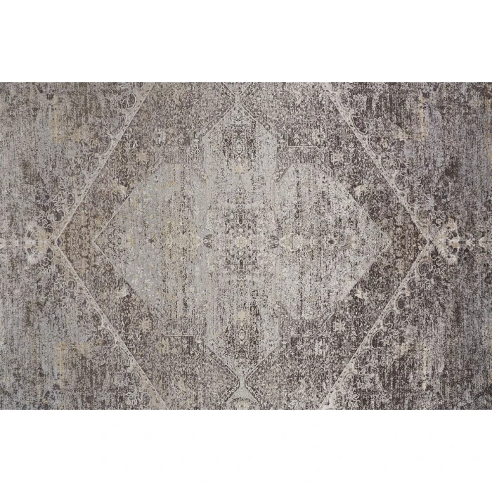 Feizy Sarrant Casual Distressed, Gray/Silver/Ivory, 9'-6" x 12'-7" Area Rug