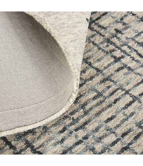 Feizy Maddox Modern Tufted Architectural Rug, Light Taupe/Graphite Gray, 5ft x 8ft