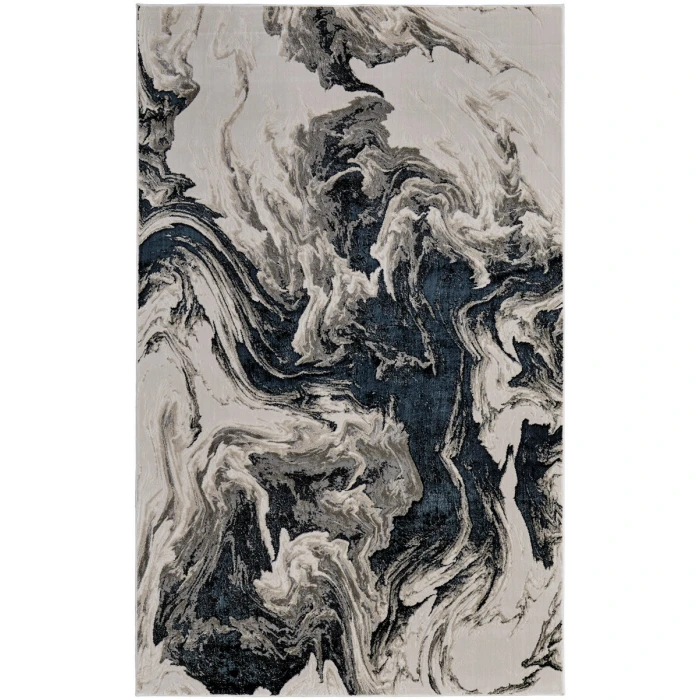 Feizy Micah Industrial Abstract, Ivory/Black/Taupe, 1'-8" x 2'-10" Accent Rug