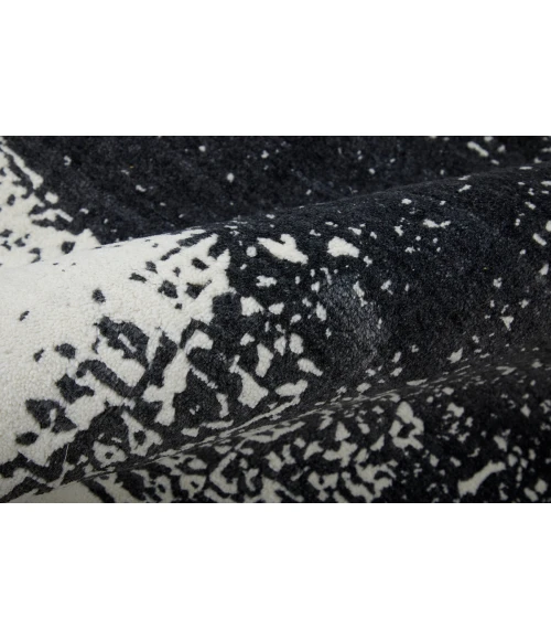 Feizy Coda Industrial Abstract, Black/White, 5' x 8' Area Rug