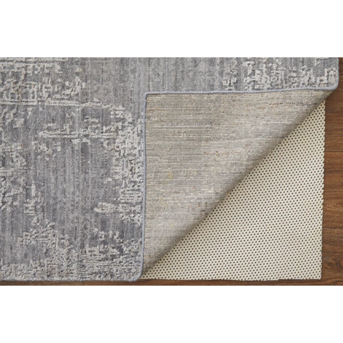 Feizy Eastfield Casual Abstract, Gray, 8' x 8' Round Rug