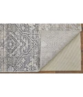 Feizy Macklaine Bohemian & Eclectic Distressed, Ivory/Silver/Black, 12' x 15' Area Rug