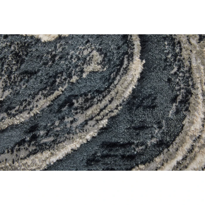Feizy Micah Industrial Abstract, Ivory/Black/Taupe, 1'-8" x 2'-10" Accent Rug