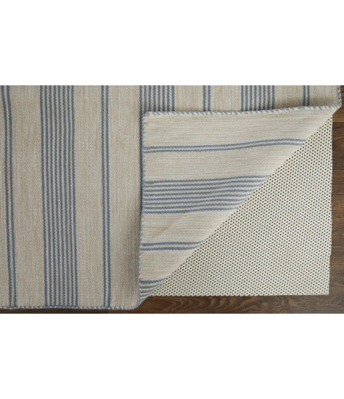 Feizy Duprine Casual Stripes, Blue/Ivory/Tan, 5' x 8' Area Rug