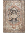 Percy Area Rug Feizy Percy Vintage Medallion Rug, Pink Clay/Charcoal Gray, 7ft-10in x 9ft-10in