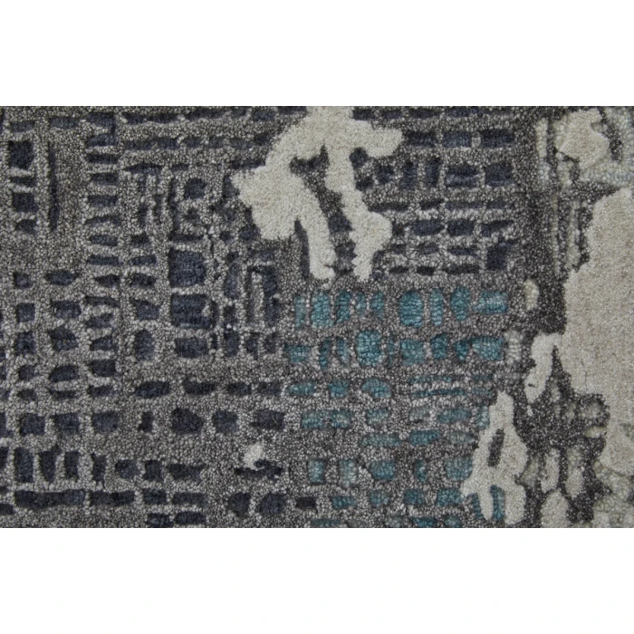 Feizy Zarah Bohemian & Eclectic Abstract, Ivory/Gray/Blue, 8' x 10' Area Rug
