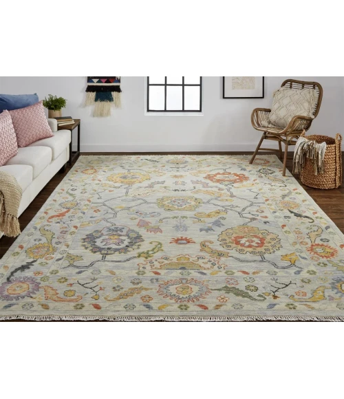 Feizy Karina Persian, Gray/Yellow/Red, 12' x 15' Area Rug