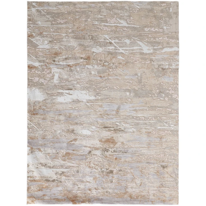 Feizy Laina Industrial Abstract, Tan/Ivory, 4' x 6' Area Rug