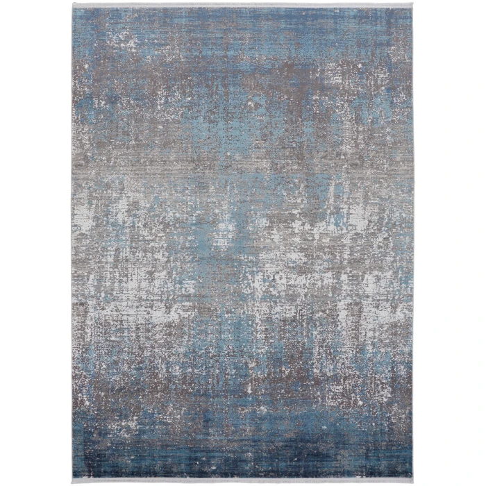 Feizy Cadiz Gradient Watercolor Rug, Blue/Silver Gray, 7ft-9in x 11ft Area Rug