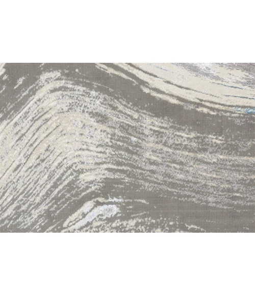 Feizy Azure Industrial Abstract, Gray/Ivory/Blue, 12' x 15' Area Rug