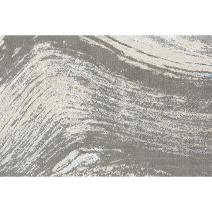 Feizy Azure Industrial Abstract, Gray/Ivory/Blue, 8' x 11' Area Rug