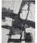 Feizy Coda Industrial Abstract, Black/White, 5' x 8' Area Rug