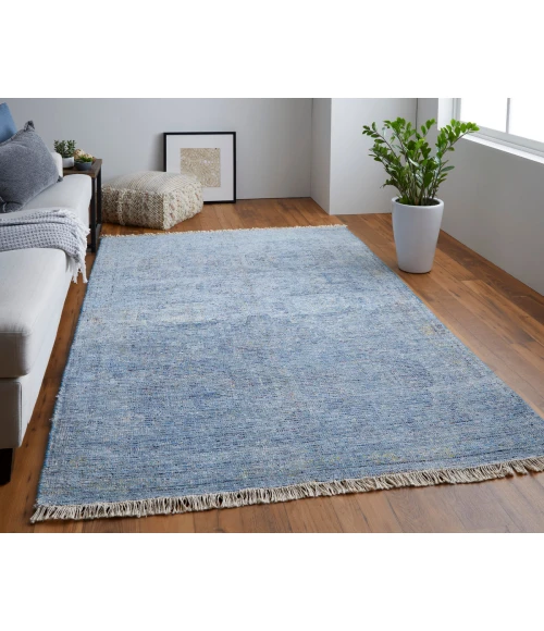 Feizy Caldwell Bohemian & Eclectic Distressed, Blue/Ivory, 9' x 12' Area Rug