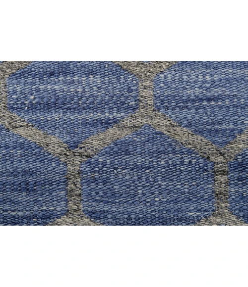 Feizy Prentiss Classic Geometric, Blue/Gray, 9' x 12' Area Rug