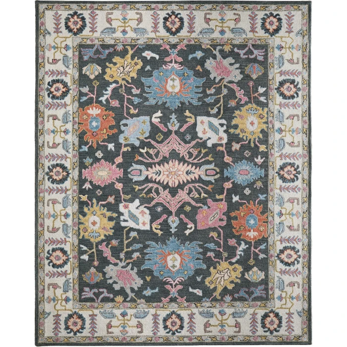 Feizy Springfield Gray/Ivory/Blue SPF8A47F 9ft. x 12ft. Rect. Rug