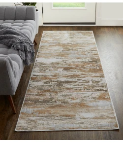 Feizy Laina 39G5F BEIGE/GRAY Area Rug 3 ft. X 10 ft. Runner