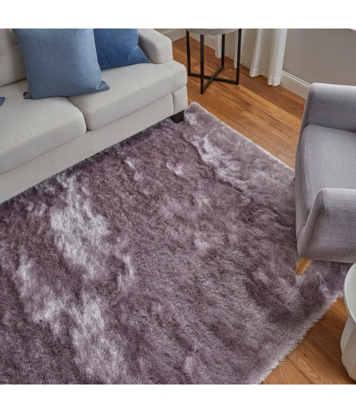 Feizy Indochine Luxury & Glam Solid, Purple, 8' x 8' Round Rug