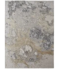 Feizy Astra Industrial Abstract, Gray/Gold/Ivory, 6'-7" x 9'-6" Area Rug
