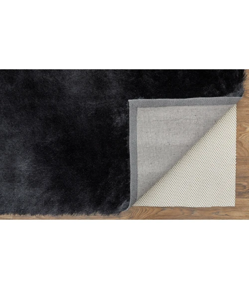 Feizy Indochine Luxury & Glam Solid, Black, 8' x 8' Round Rug