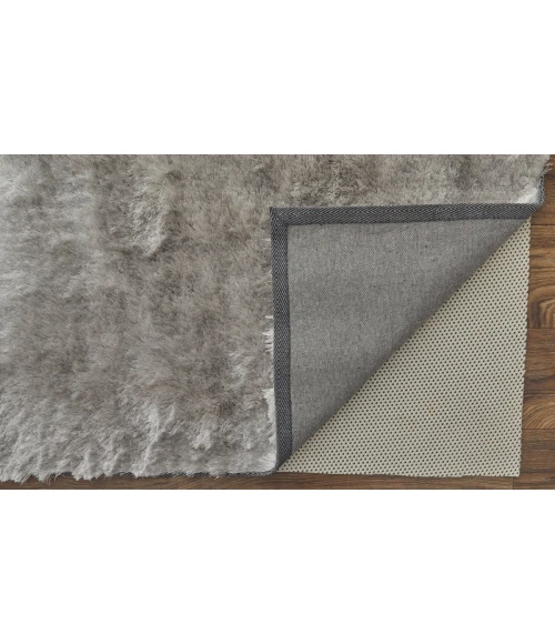 Feizy Indochine Luxury & Glam Solid, Gray/Silver, 8' x 8' Round Rug