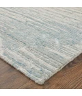 Feizy Brighton Casual Abstract, Blue/Ivory/Silver, 4' x 6' Accent Rug