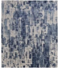 Feizy Eastfield Casual Abstract, Blue/Ivory, 8' x 8' Round Rug