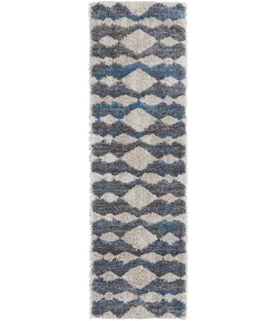 Feizy Mynka 39IFF BLUE/GRAY Area Rug 2 ft. 6 in. X 8 ft. Runner