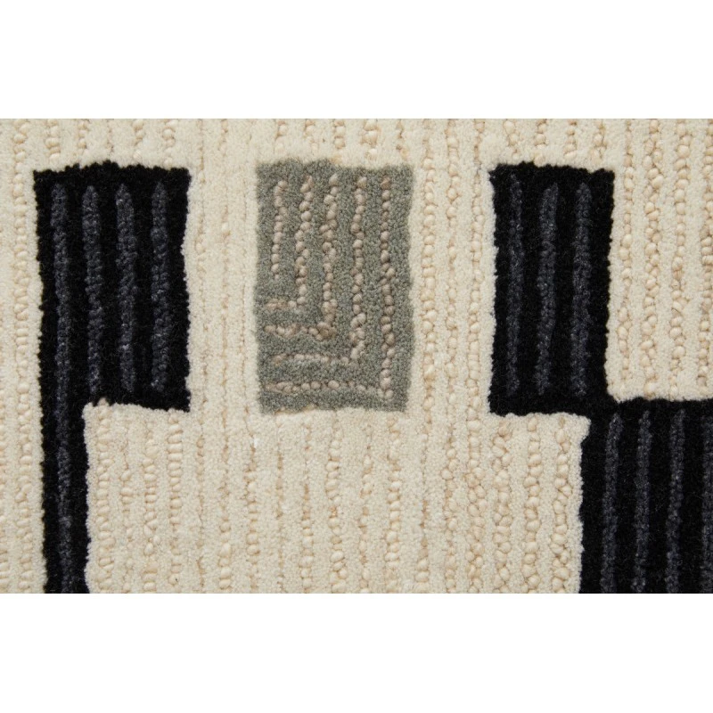 Feizy Maguire Industrial Abstract, Ivory/Taupe, 8' x 10' Area Rug