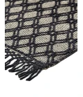 Feizy Phoenix Farmhouse Diamond, Black/Ivory, 7'-9" x 9'-9" Area Rug
