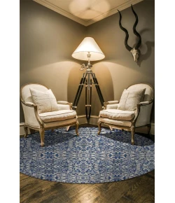 Feizy Milton 3466F ROYAL Area Rug 8 ft. 9 in. X 8 ft. 9 in. Round