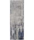 Feizy Indio Industrial Abstract, Tan/Blue/Ivory, 2'-10" x 7'-10" Runner