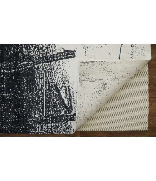 Feizy Coda Industrial Abstract, Black/White, 5' x 8' Area Rug
