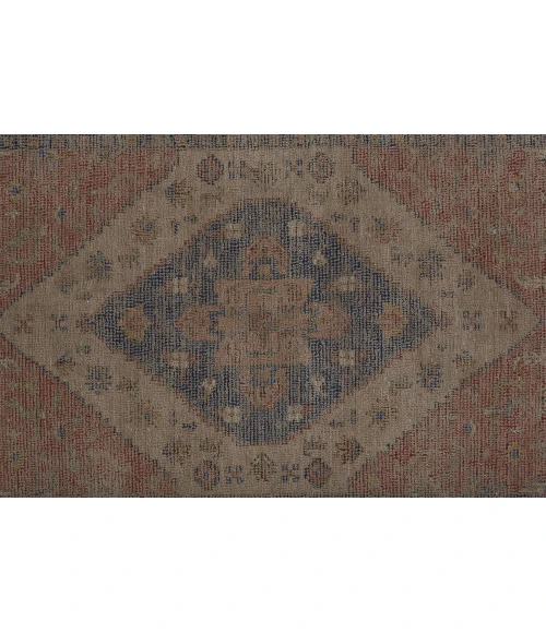 Feizy Caldwell Vintage Space Dyed Wool Rug, Blue/Orange, 10ft x 14ft Area Rug