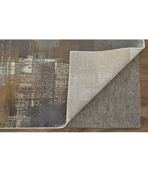 Feizy Clio Industrial Abstract, Ivory/Gray/Brown, 7'-9" x 10' Area Rug