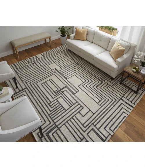 Feizy Gansett Tan/Brown T25T8011 5ft. x 8ft. Rect. Rug