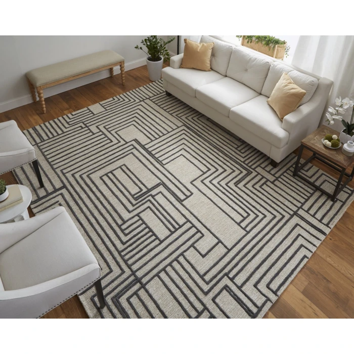 Feizy Gansett Tan/Brown T25T8011 8ft. x 10ft. Rect. Rug