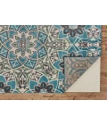 Feizy Harlow Mid-Century Modern Abstract, Blue/Ivory/Black, 10' x 13'-2" Area Rug