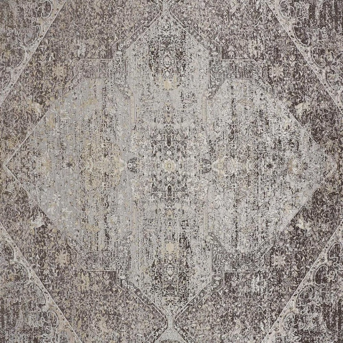 Feizy Sarrant Casual Distressed, Gray/Silver/Ivory, 9'-6" x 12'-7" Area Rug