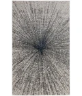 Feizy Micah Mid-Century Modern Abstract, Ivory/Gray/Blue, 1'-8" x 2'-10" Accent Rug