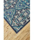 Feizy Saphir Callo Bohemian & Eclectic Damask, Tan/Taupe/Blue, 7'-6" x 10'-6" Area Rug