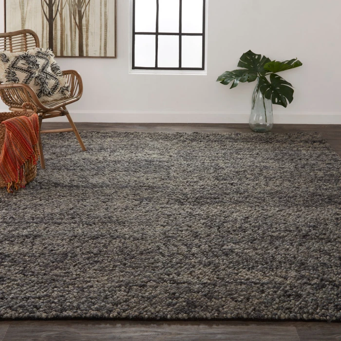 Feizy Berkeley Casual Abstract, Gray/Taupe/Black, 9'-6" x 13'-6" Area Rug