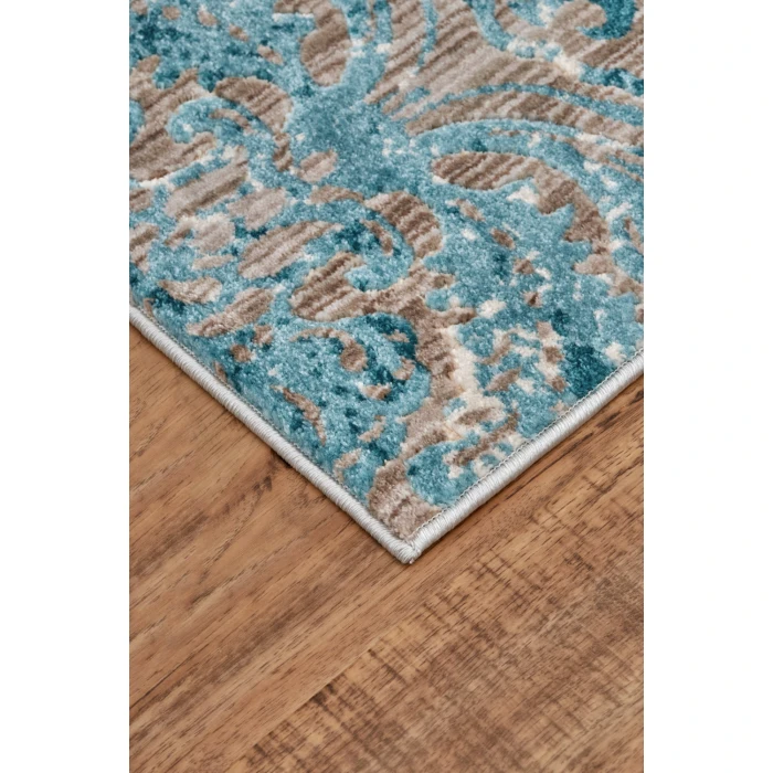 Feizy Keats Blue/Taupe/Ivory 6523475F 8ft.9in. x 8ft.9in. Round Rug
